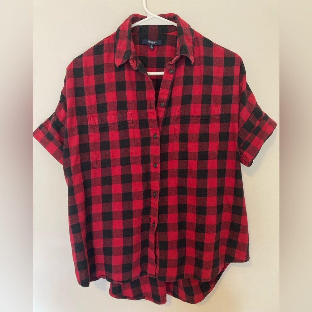 Madewell Flannel Courier Shirt in Buffalo Check